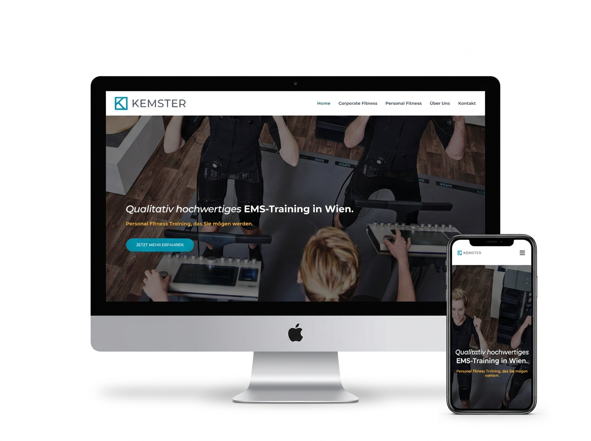 Website concept and design for a corporate fitness service company
